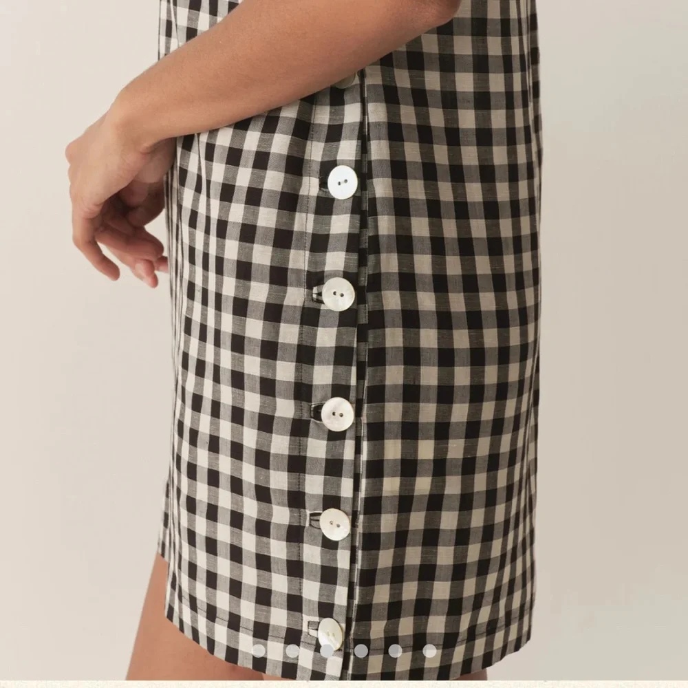 Doen Black and White Checkered Mini Dress - Picture 2 of 5